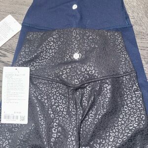 Lululemon Athletica Dark Blue and black Patterned Leggings